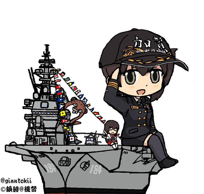 護衛艦「かが」呉に到着長期の海外での任務お疲れ様でしたゆっくり整備、休養してください!/(‾▽‾) 