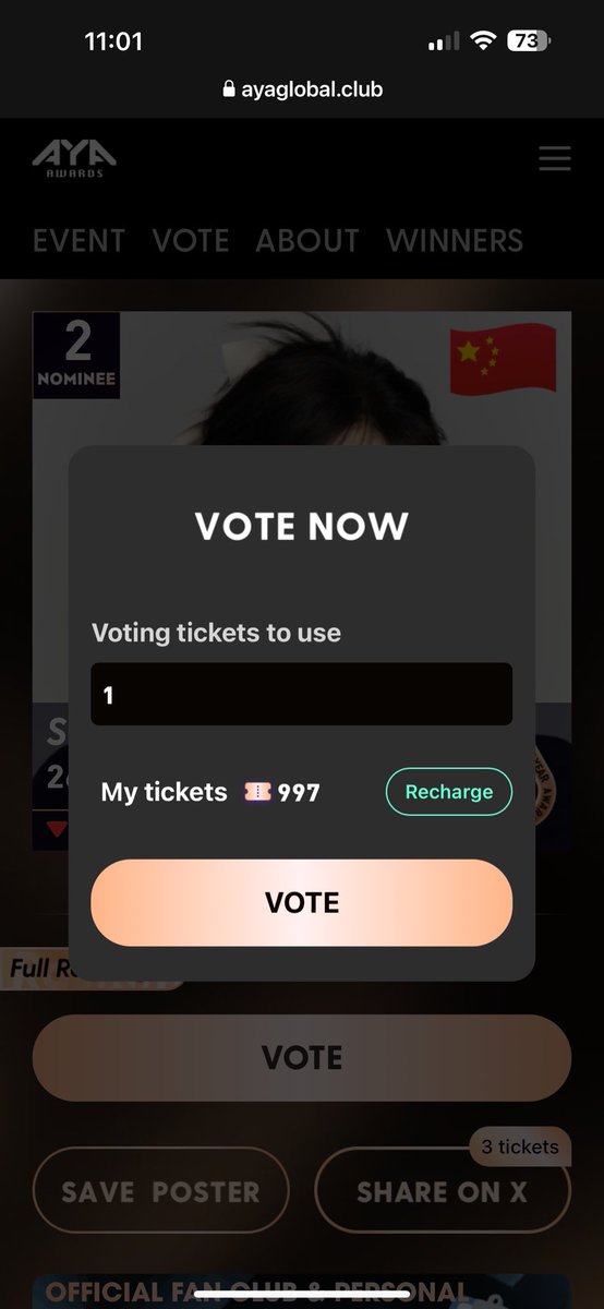 roselyngue25680's tweet photo. I vote #ShenYue for 2024 THE MOST ATTRACTIVE ASIAN ARTIST.
Current Rank: 2
#AYAWARD #AYA
https://t.co/KC7YVNQK0z
i have 1000 tickets now๐๐ซถ๐จ๐ฆ #ShenYue love u much!!! Iโm always here to support you!!! From #SmileCode #sendingLove a lot and now #AYAWARD #AYA
#mytickets vote https://t.co/arSBRrjTGi