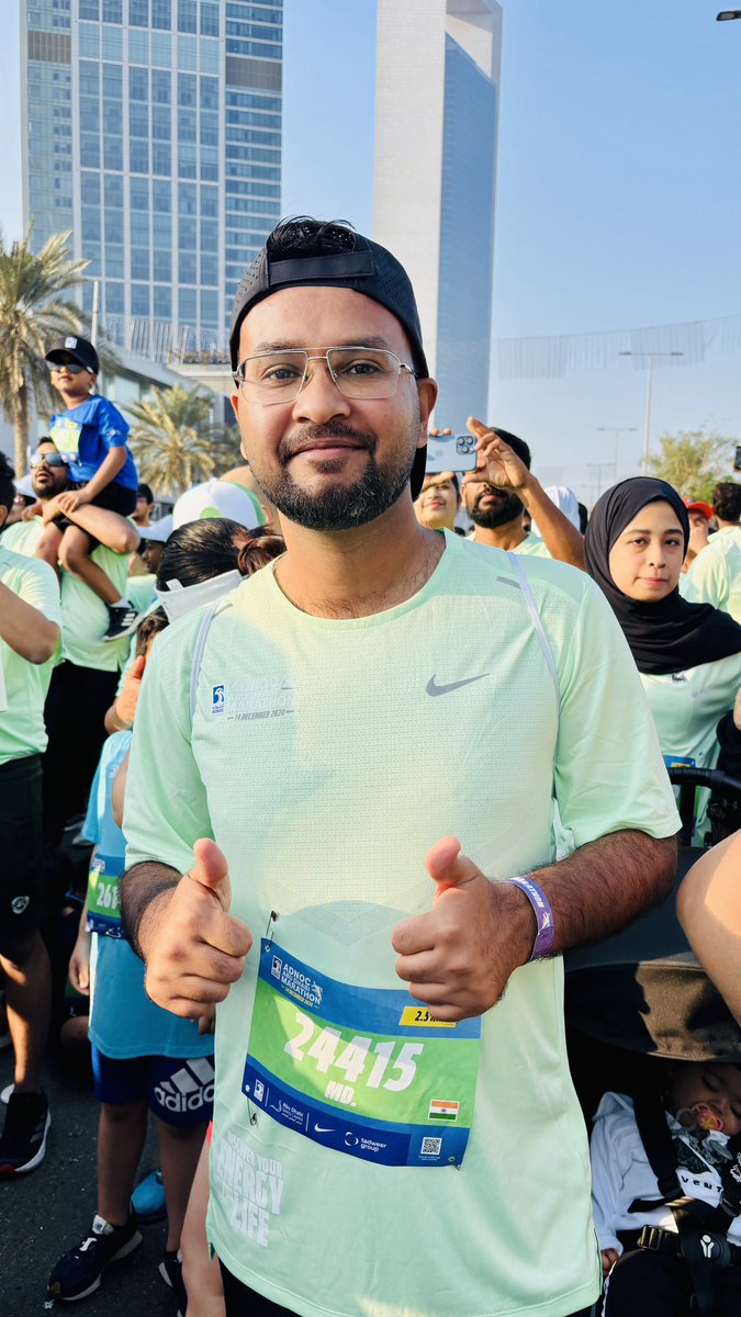 iamirpathan's tweet photo. Had an amazing experience at the ADNOC Abu Dhabi Marathon 2024!

I was honored to contribute as a volunteer and also step up as a participant in the 2.5 KM Fun Race. It was a day full of energy, inspiration &amp; Community spirit . #ADNOCMarathon2024 https://t.co/9f2H2rSWqX