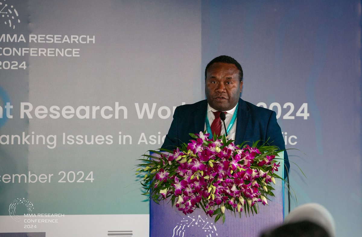 MMA_Maldives's tweet photo. Governor August Letlet of the Reserve Bank of Vanuatu captivates the audience with a powerful keynote on policy innovation and sustainable growth.
A visionary address from a seasoned leader shaping the future of economic resilience.
#MMAResearchConference #ADBI #APAEA #PolicyInnovation #SustainableGrowth #EconomicResilience #LeadershipInAction