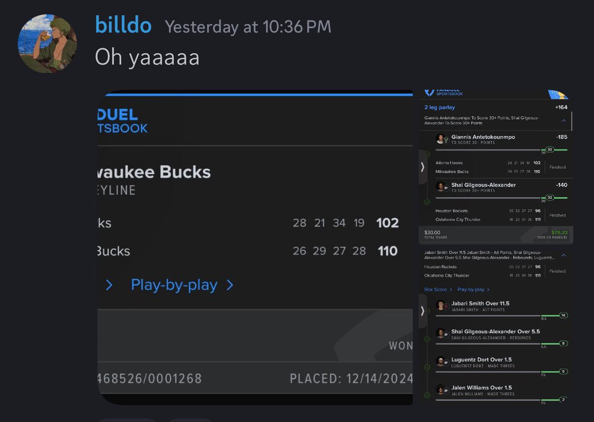 ckmpicks's tweet photo. Ckm Billdo stay cashin the premium discord

No free plays today but yall are missing out 
#fandual #nba #nbaparlay #nbacup #GamblingX https://t.co/GS9AVbnVfi