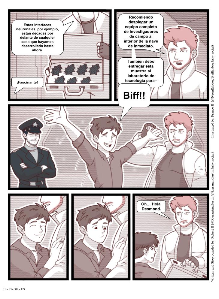 KieranAndJustin's tweet photo. La línea de pensamiento de CÓDICE en este momento: "Actúa natural... Actúa natural..."
#AventurasDeBiffBravo Capítulo 03 - Página 002. ¡Ilustrado por el increíble @Th3G0dkill3r! https://t.co/4joEMmQBdD