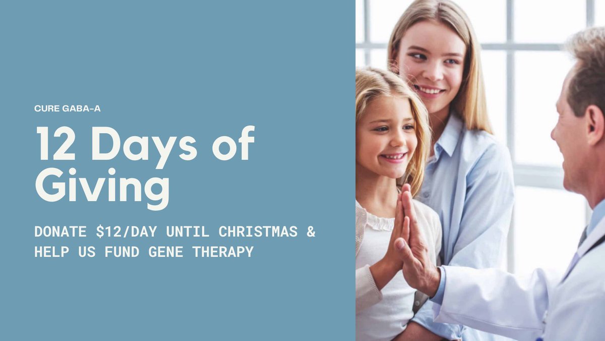 curegabaa.org/donate/

$12/day until Christmas. Help us fund gene therapy for GABAAR variants. 

You will be helping children with epilepsy have the opportunity for a better quality of life.

#GABRA1 #GABRA2 #GABRA3 #GABRA4 #GABRA5 #GABRA6 #GABRB1 #GABRB2 #GABRB3 #GABRG1 #GABR