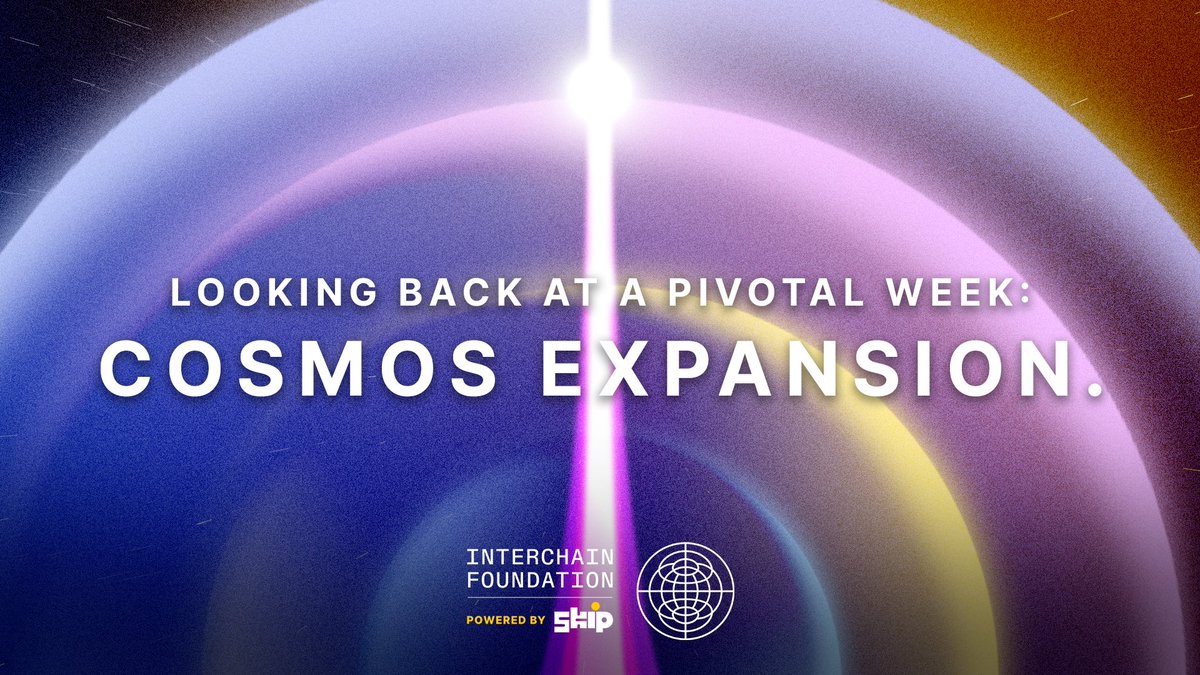 cosmos's tweet image. 1/ This week marked a pivotal moment for Cosmos, the #interchain

Here’s a quick recap of everything that happened and why it matters 🧵