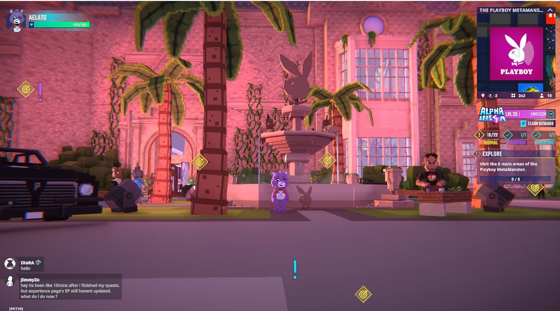 AlenAelato's tweet photo. Chillin' by the @Playboy's bunny fountain in Metamansion in @TheSandboxGame. Living the luxe life—virtually! 🐰💎 https://t.co/2kLLnI7JId #TheSandbox #AlphaSeason4 #AS4SocialChallenge https://t.co/9xc1Yj5dPn