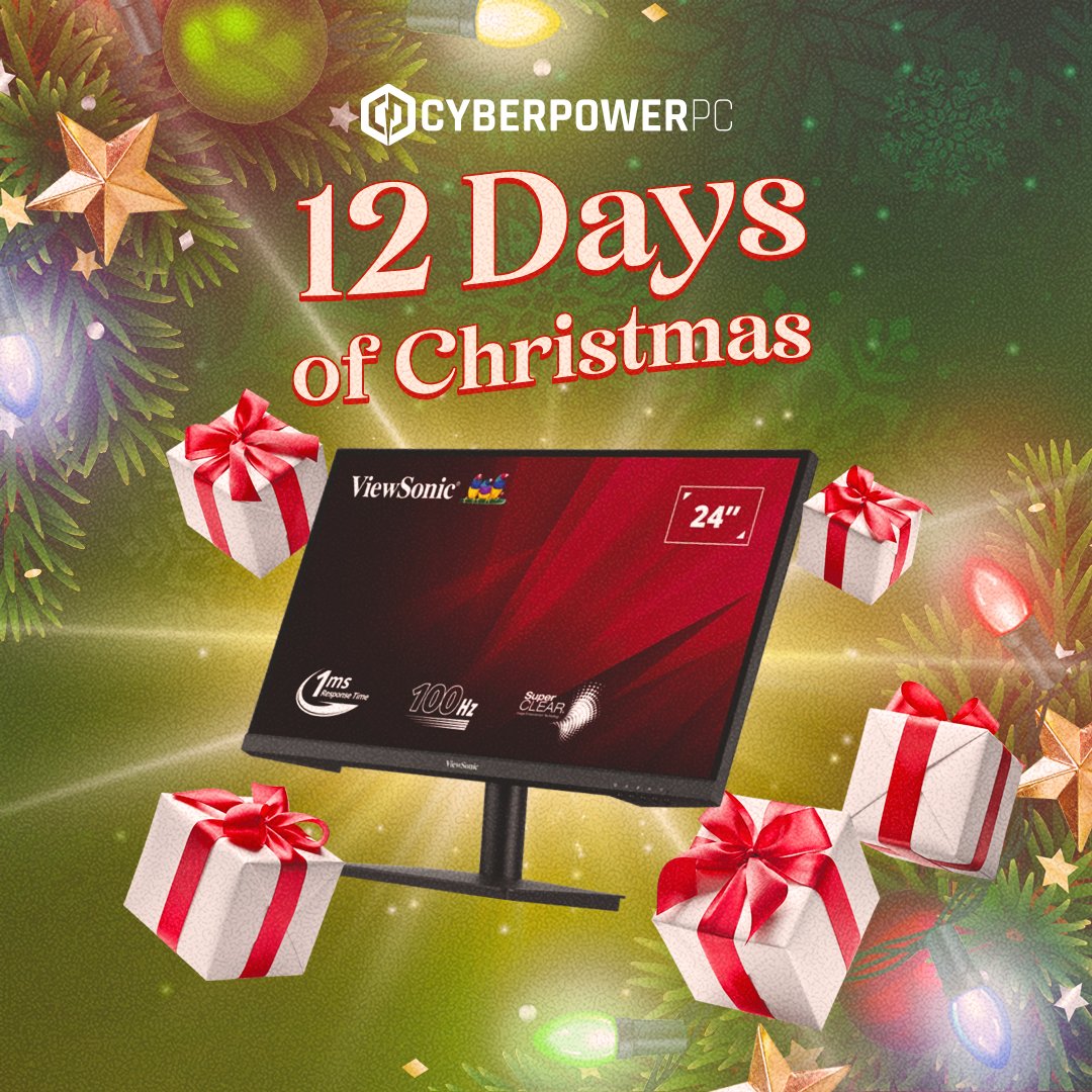 🎁 Day 5 of CyberPowerPC’s 12 Days of Christmas 🎁

Now its your turn to win this incredible 24 inch ViewSonic Monitor! 🖥️

👉 Tag and share with your friends to enter. The more you tag and share the higher the chance to win!

Good Luck

#12DaysOfChristmas #ViewSonic