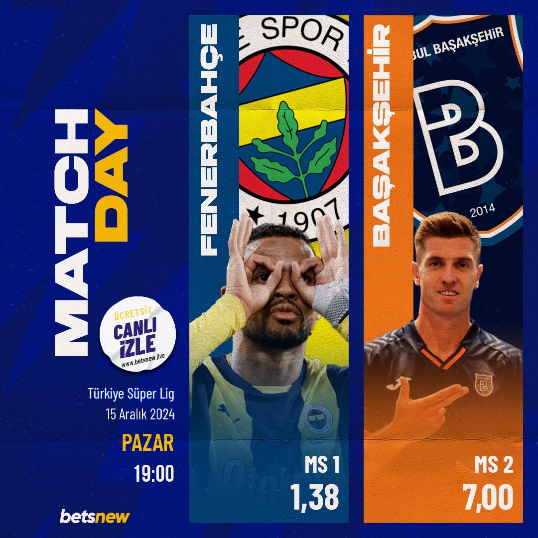 betsnew_tr's tweet photo. 🆚 Fenerbahçe x Başakşehir

🏆 Süper Lig
🗓 15.12.2024 
⏰ 19:00

Hemen Oyna 📲 https://t.co/K0F1KdIwrE https://t.co/1DE3bR4kQa