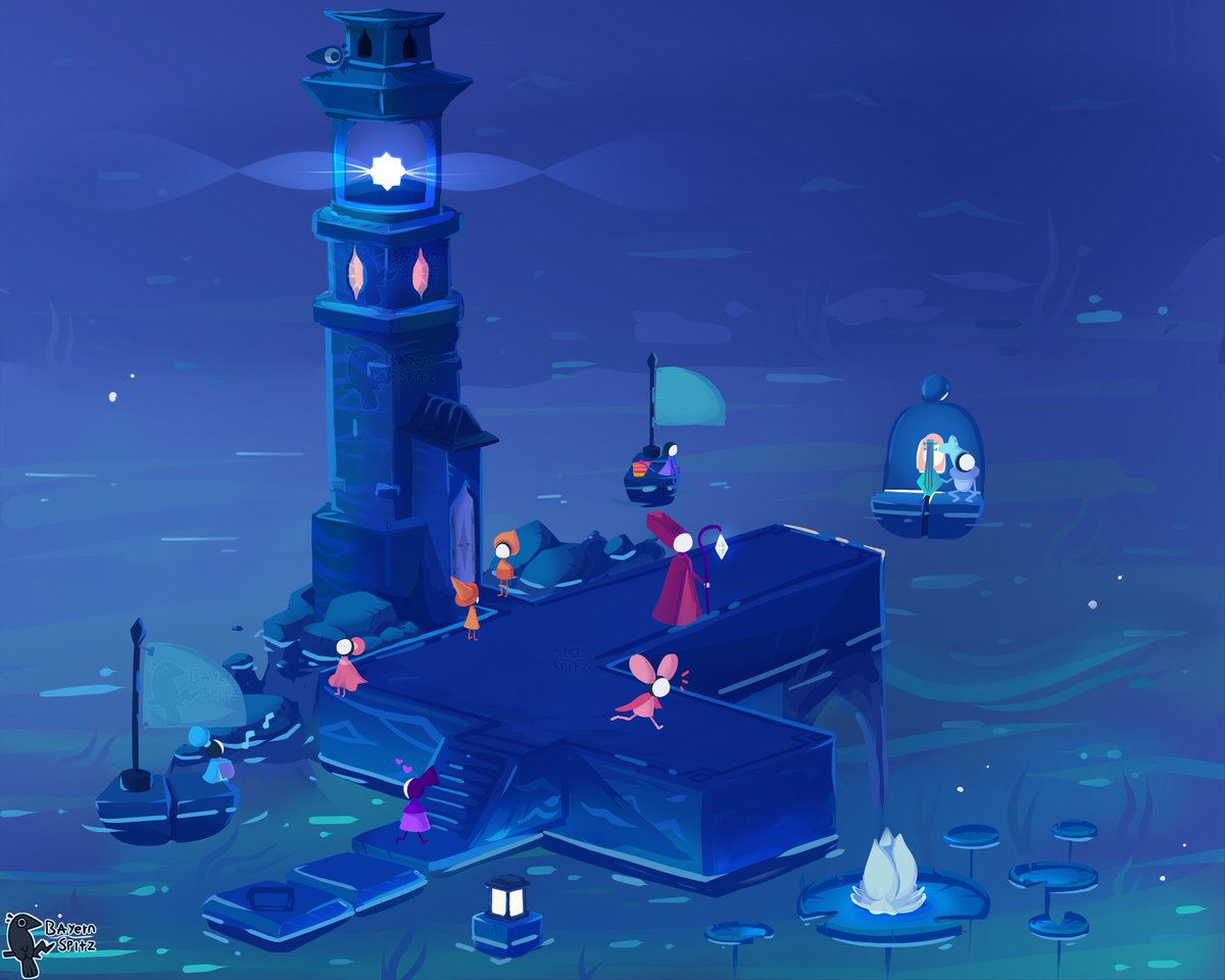 Flippy_Blossom's tweet photo. #monumentvalley 
The Lighthouse

"Without our tower, many would drown in shifting waters. The boats I lost in years past still haunts me. The lighthouse must not darken."

The game is amazing so far! :D I've been playing it with my mom, and we've gotten to Chapter 4 right now. https://t.co/VUf1NJ8l0Q