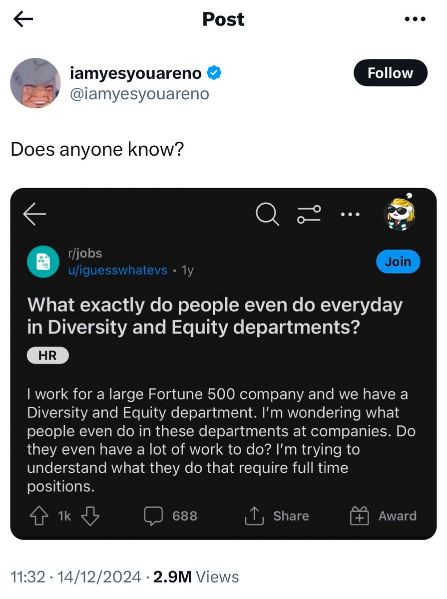 Pesky stuff like stopping women getting sexually harassed at work. 

Putting in family friendly working polices that help the organisation retain talent. 

Making sure the best people get promoted not just mates of the boss. 

The list could go on and on. 

Add in replies please!