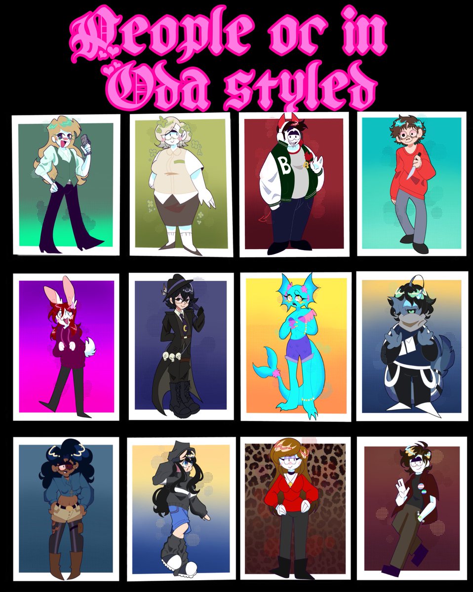 XxN3cr0NyataxX's tweet photo. Thank you to everyone who allowed me to draw you oc I’m so happy thank yall some much again to those ppl #artcollab #spookymonthoc #fanart #fypage https://t.co/cE4rYbL50P