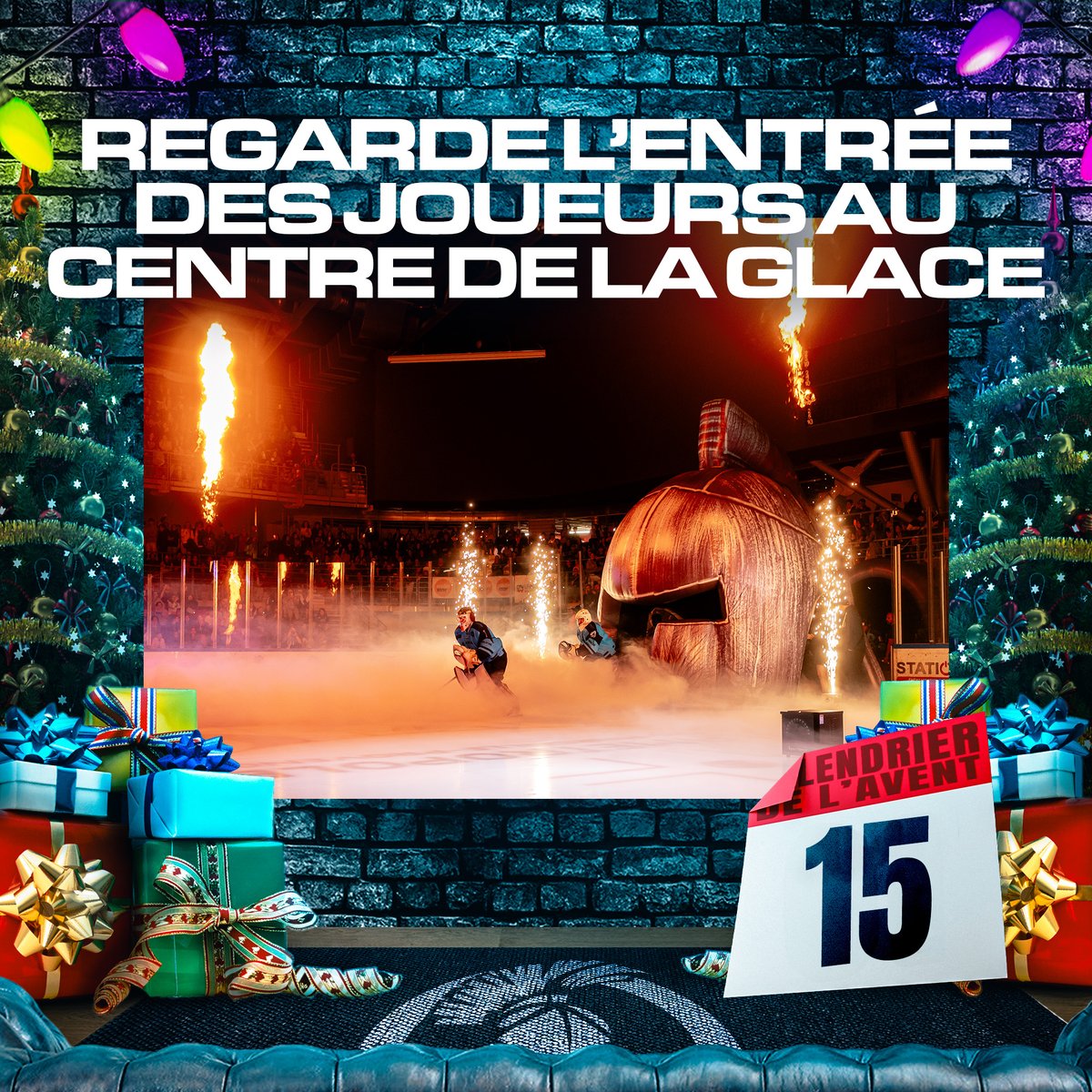 𝐂𝐚𝐥𝐞𝐧𝐝𝐫𝐢𝐞𝐫 𝐝𝐞 𝐥'𝐚𝐯𝐞𝐧𝐭 : 𝐉𝐨𝐮𝐫 𝟏𝟓 !  🎁

Aujourd’hui, tentez de remporter un cadeau exceptionnel : Regardez le show d’avant match ainsi que l’entrée des joueurs sur la glace ! 😍

Pour participer : 

👉 Rt + follow <a href="/SpartsMarseille/">Spartiates de Marseille</a>

Bonne chance à tous ! 🍀