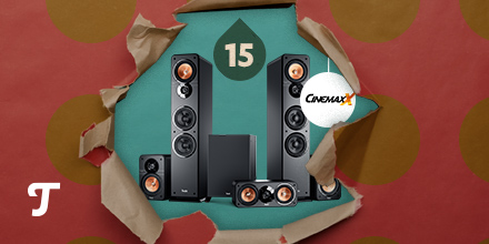 Vorhang auf für guten Sound! Im #Adventskalender-Türchen Nummer 15 erwartet euch das ULTIMA 40 Surround 5.1-Set sowie 5 x 1 CinemaxX Weihnachts-Gutschein-Boxen. Hier kommt ihr zur Teilnahme: bit.ly/4i9XiEz #followyoursound #machlaut