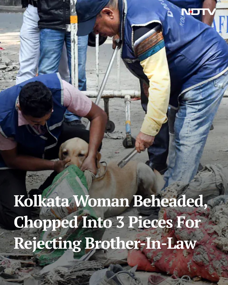 ndtv's tweet photo. A woman in her 30s in Kolkata rejected the advances of her brother-in-law. Refusing to accept the rejection, he first strangled her, then beheaded her, cut her body into three pieces, and then dumped the parts in a garbage vat behind a multi-storey building in south Kolkata's posh Tollygunge neighbourhood.

🖇️ https://t.co/pDyGqW57hE