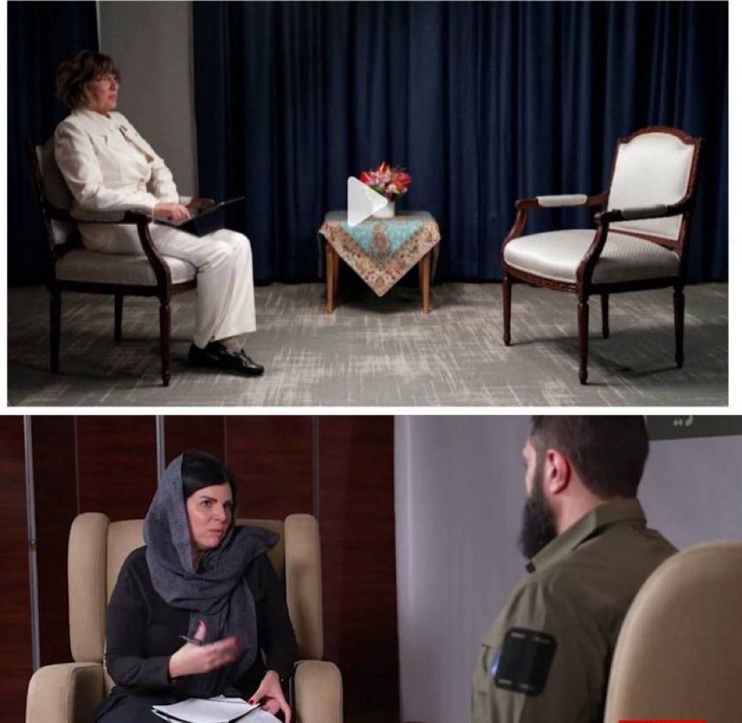 sahar_ghaddar's tweet photo. من سنتين رفضت مراسلة CNN  ارتداء الحجاب للمقابلة المقررة مع الرئيس الايراني الراحل، وصورت من الاستديو لحالها كموقف لرفضها القيد وقمع حريتها.. ونفسها القناة مع الجولاني لأن الطبخة غير والمصلحة وتلميع الصورة لو بتقتضي تتنقب بتعملها.
لمحة عن النفاق الإعلامي والشعوب الهشة. https://t.co/uHDeKsKkJ3