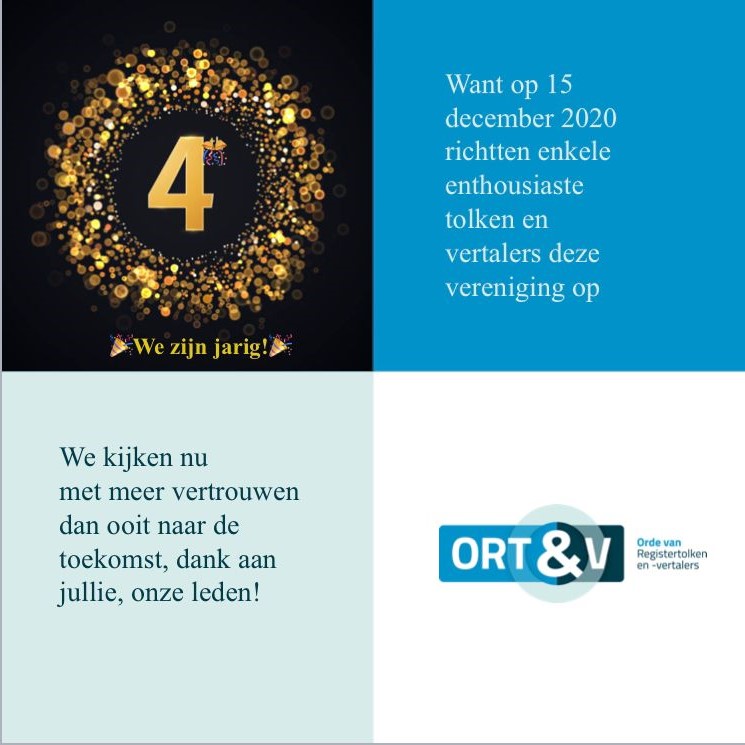 orde_rtv's tweet photo. De Orde van Registertolken en -vertalers bestaat vandaag precies vier jaar https://t.co/1pftwBIxAq