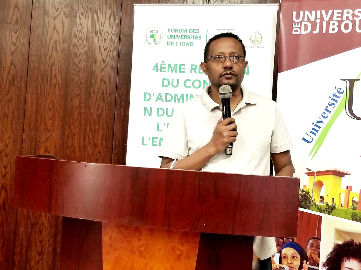 IGADHealthS's tweet photo. #ICHE #IGADUniversityForum # Djibouti
Day - 2
Presentation: Background and objectives of the coming Scientific Conference on Migration, Displacement and Urbanization - solutions for sustainable development
Presenter:
Ms. Yemisrach Benalfew, Coordinator for Strengthening IGAD Migration Policy Implementation (SIMPI)
@giz_gmbh @UNmigration @UNESCO @EU_Partnerships @Refugees @IGADEduProgam
@UEaDjibouti, @univdjibouti @Byemisrach @fisseham23 @drkebedekassa
@AnibVicky1 @AlwanFathia
