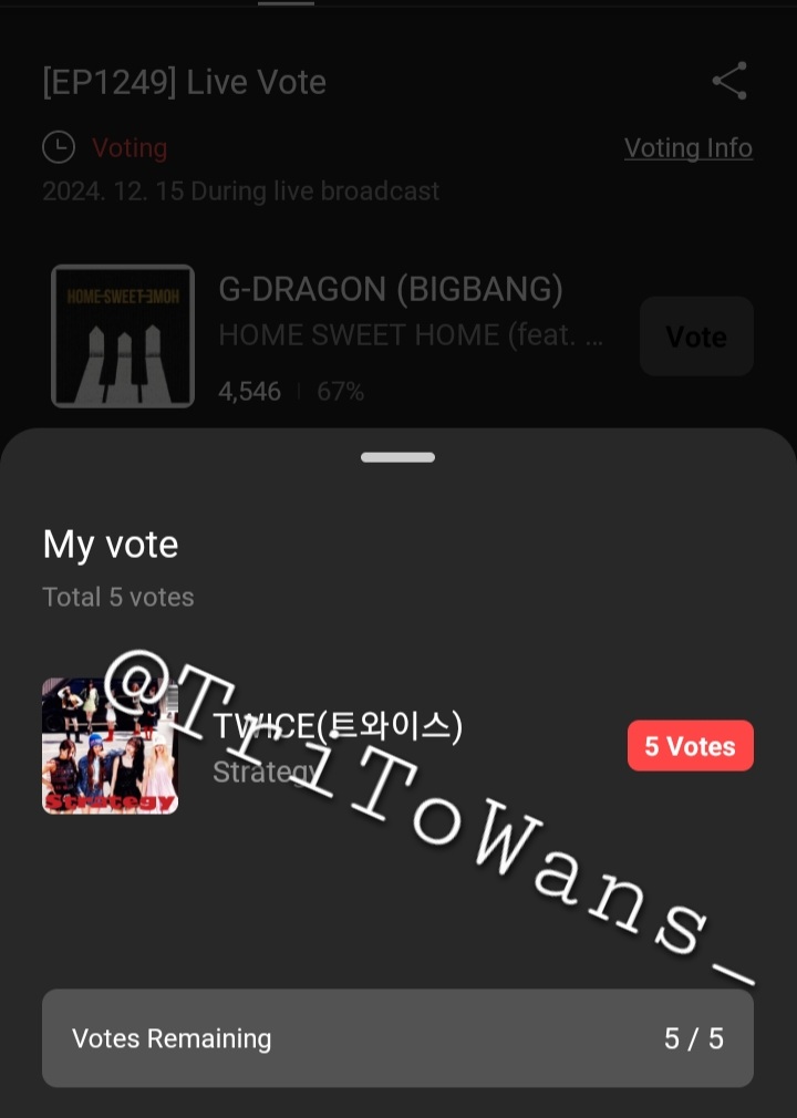 TriToWans_'s tweet photo. @TWICE_SUPPORTER 트와이스 1위 파이팅 🙌 💕 https://t.co/ETCq4IduJE