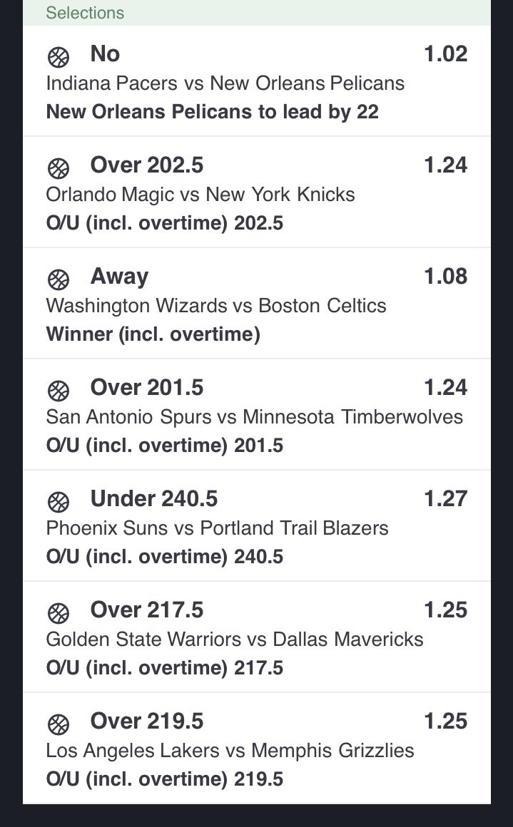 Lets get this tonight.🔥
NBA games 🏀🇺🇸
Booking code: AD009E  sportybet
Lets goooo