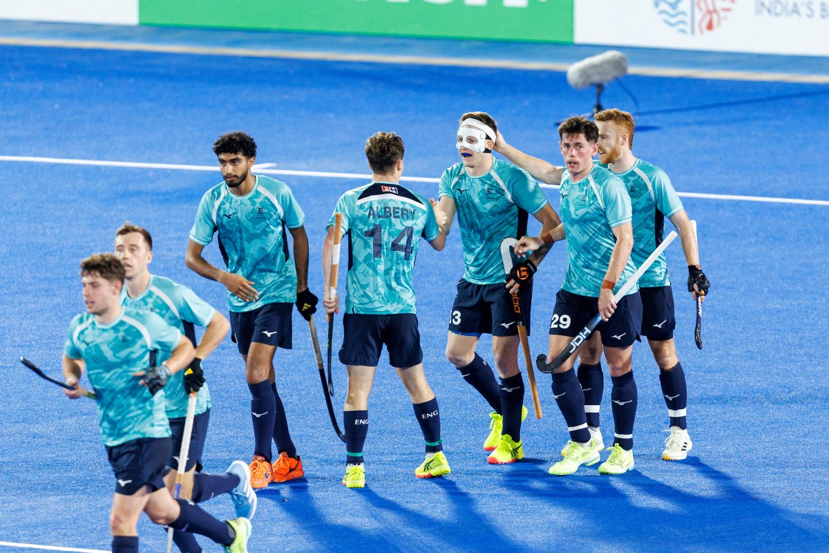 EnglandHockey's tweet photo. 🚨 Spoiler alert!!

It was a 8-0 masterclass from the men overnight! They finish the Argentina leg with a dominant victory over Ireland. 

🏑 Goals came from Sam Hooper x 2, Stuart Rushmere, Sam Ward x 4 and Rohan Bhuhi https://t.co/ZAraNiI2wD