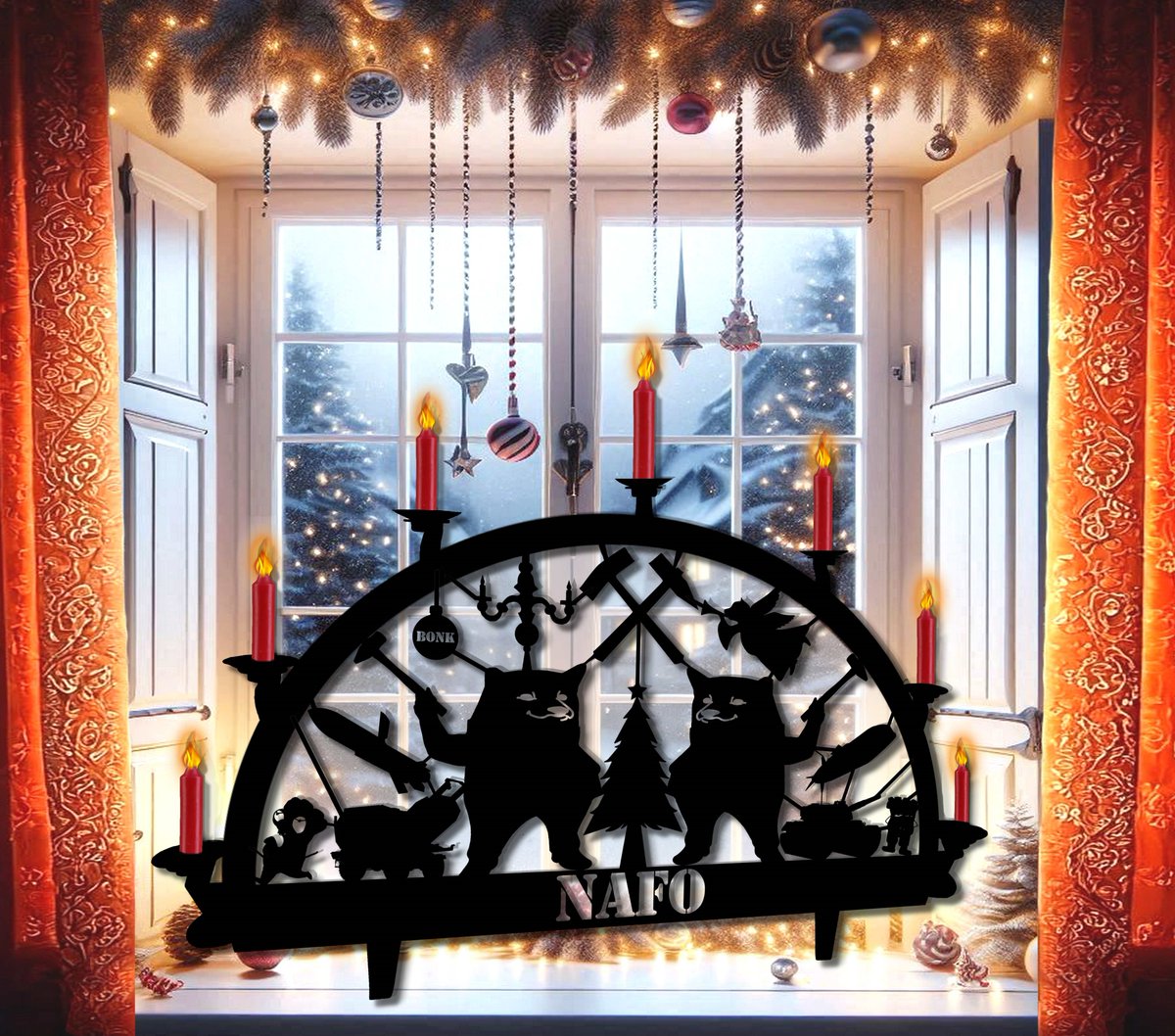 Zooza π¦β€οΈβπ₯ πΊπ¦π― (@zoozapeacock) on Twitter photo πNAFO ADVENT DAY 15π
Bid on this traditional Eastern German Schwibbogen in NAFO style & support <a href="/dzygaspaw/">Dzyga's Paw</a> in raising money for EcoFlow power stations for Medics in the "Shadow"!
Place bid under this post, highest bid wins!
Xtra donations welcome!
x.com/dzygaspaw/statβ¦ πNAFO ADVENT DAY 15π
Bid on this traditional Eastern German Schwibbogen in NAFO style & support <a href="/dzygaspaw/">Dzyga's Paw</a> in raising money for EcoFlow power stations for Medics in the "Shadow"!
Place bid under this post, highest bid wins!
Xtra donations welcome!
x.com/dzygaspaw/statβ¦