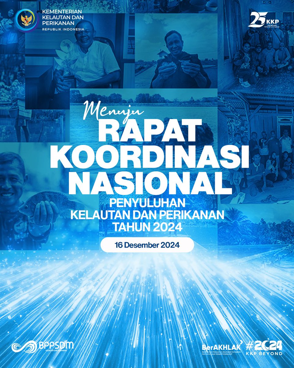 #SobatBahari, #BPPSDMKP akan menggelar 𝗥𝗮𝗽𝗮𝘁 𝗞𝗼𝗼𝗿𝗱𝗶𝗻𝗮𝘀𝗶 𝗡𝗮𝘀𝗶𝗼𝗻𝗮𝗹 𝗣𝗲𝗻𝘆𝘂𝗹𝘂𝗵𝗮𝗻 𝗞𝗲𝗹𝗮𝘂𝘁𝗮𝗻 𝗱𝗮𝗻 𝗣𝗲𝗿𝗶𝗸𝗮𝗻𝗮𝗻 𝗧𝗮𝗵𝘂𝗻 𝟮𝟬𝟮𝟰, pada hari Senin, 16 Desember 2024, di Ballroom Lantai 1 GMB III KKP RI, Jakarta Pusat. #SDMUnggul