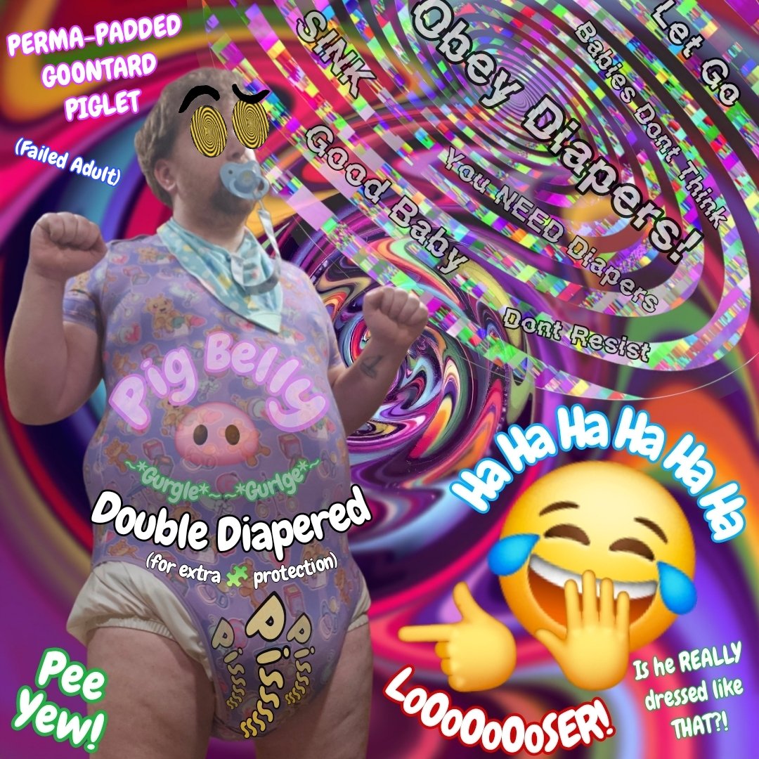 PamperedBubz's tweet photo. GIVE IN 
GIVE UP
DIAPERS OWN YOU

Overstimulated lil dumbass, so cute when they're helpless 😍 https://t.co/BBrcsG0WCI