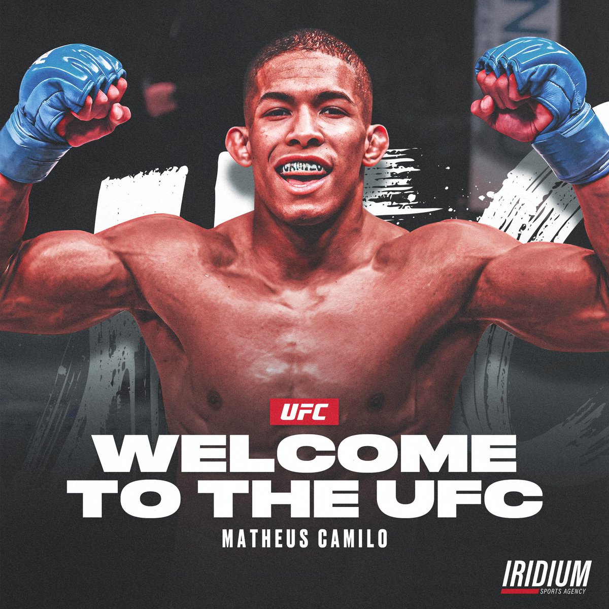 TeamIridiumISA's tweet photo. 🚨 We're very pleased &amp; excited to announce that #TeamIridium hammer @matheuscamilom (9-2) is taking his talents to the @ufc after his massive win at #ZFN02 on @UFCFightPass 📃✍🏽 #TheDarkside https://t.co/VDgMo6Q13h