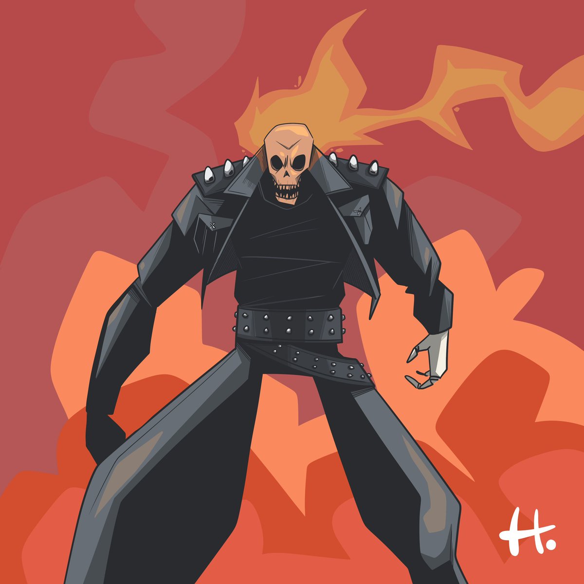 malaspina's tweet photo. Ghost Rider 
.
#procreate #digitalart #characterdesign #illustration #comics #artist #marvel #movie #digitaldrawing #color #ghostrider https://t.co/Si5oakCfSO