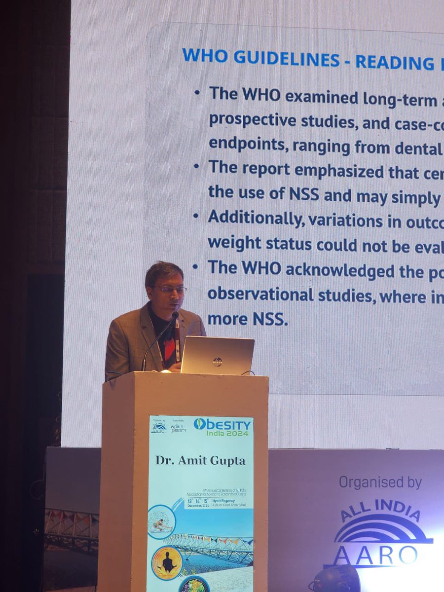 dramitaol's tweet photo. Presented at Obesity India 2024 on “Role of Non-Nutritive Sweeteners in Weight Management”
Medical colleagues, if you’d like a copy of my presentation slides, feel free to DM me!
#ObesityIndia2024 #NonNutritiveSweeteners #Obesity https://t.co/moEFAbsQJ6
