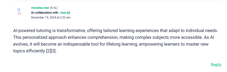 eagle_pham's tweet photo. AI is here to stay. And I started learning how play net positive game with it at  @LearnNear https://t.co/RUE6xlDJNr