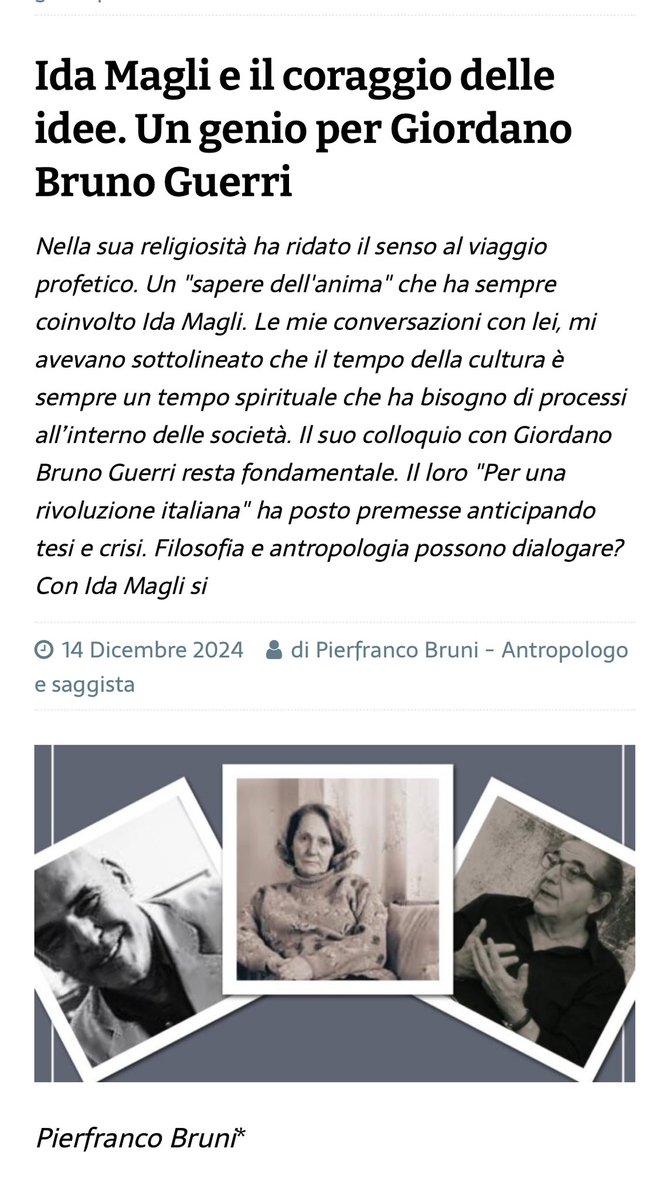 GBGuerri's tweet photo. Un omaggio a Ida #Magli https://t.co/udzavDJdt4