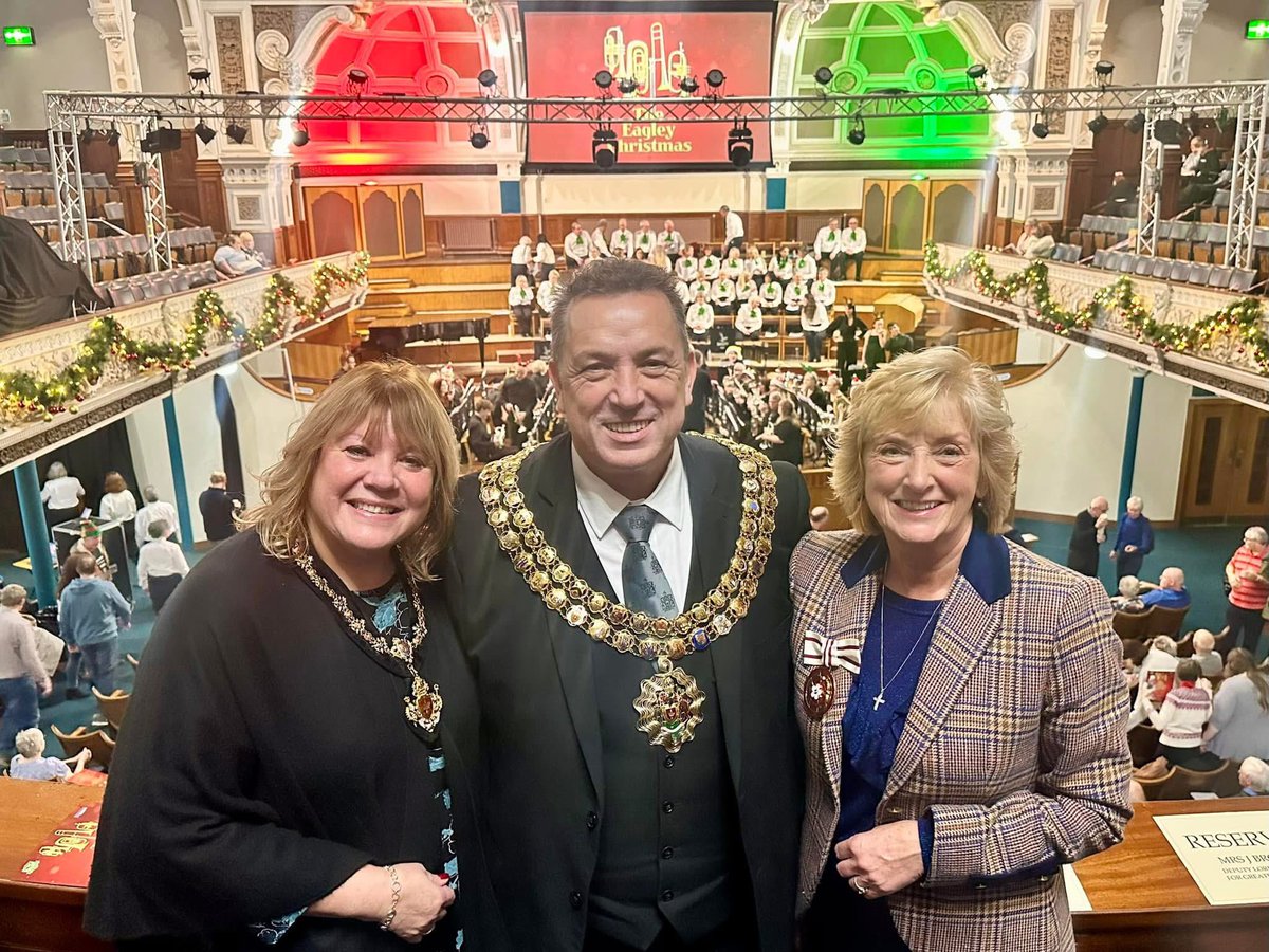 JudithBromley10's tweet photo. What a wonderful evening of music and such a pleasure to attend and represent the Lord Lieutenant of Greater Manchester last night at The Victoria Halls with the talented Eagley Band with Clr Andrew Morgan Mayor of Bolton https://t.co/IL2Xhc2CEt