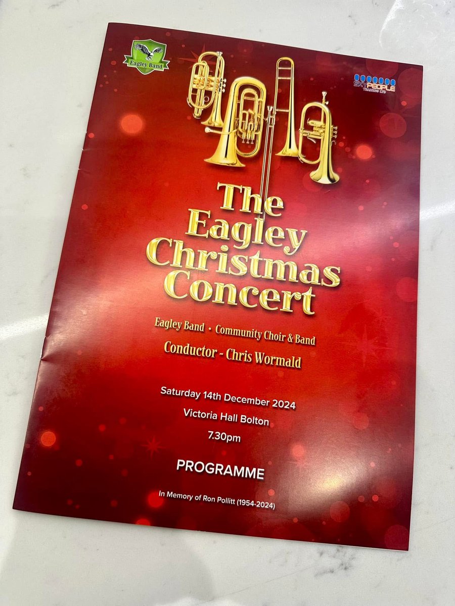 What a wonderful evening of music and such a pleasure to attend and represent the Lord Lieutenant of Greater Manchester last night at The Victoria Halls with the talented Eagley Band with Clr Andrew Morgan Mayor of Bolton
