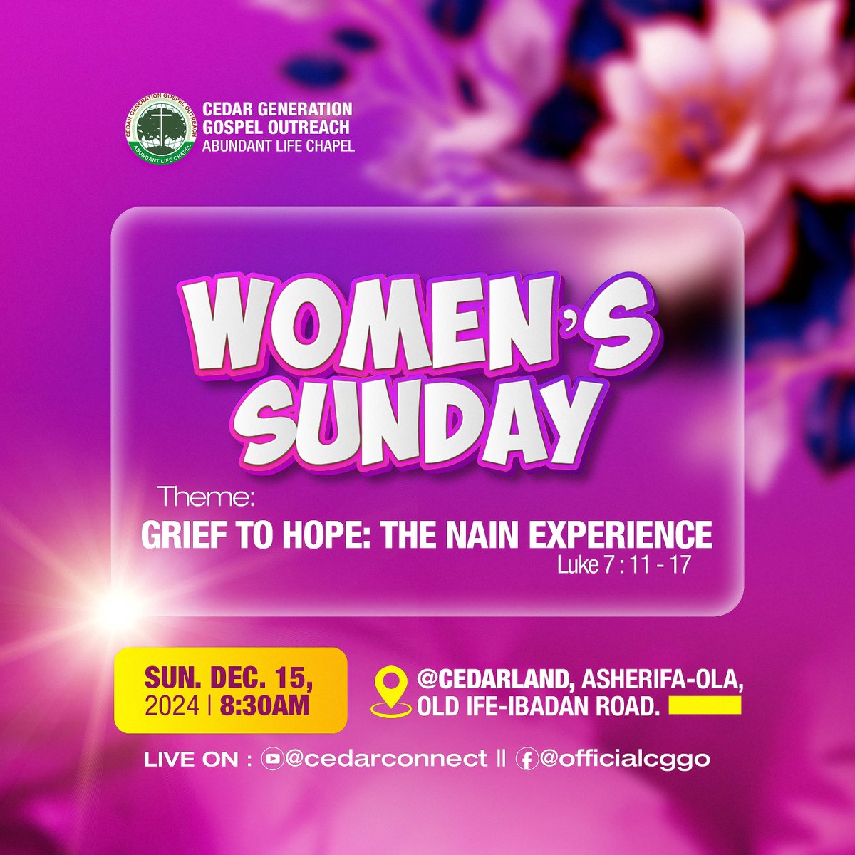 Cedar_Tv's tweet photo. It's another awesome time of worship. It's the Cedar Women's Sunday.
As the year rounds up, we express our utmost gratitude to God, the father of our Lord Jesus Christ. He has continually moved us from a state of grief to that of hope.

Join us live today: 👇👇👇 https://t.co/OP8iTVQI1T
