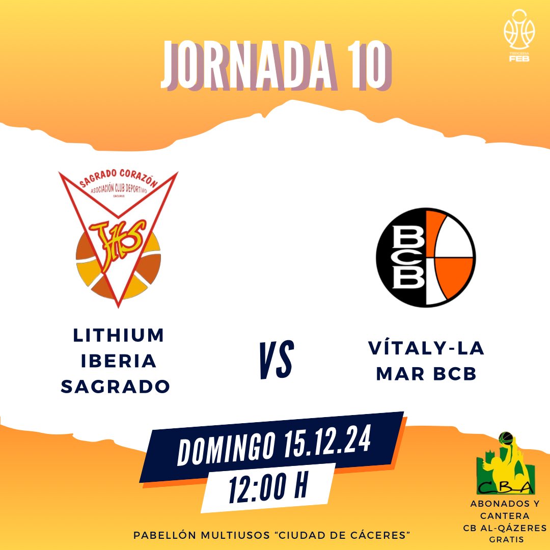 HOY JUGAMOS 🤩🧡

🆚 <a href="/BCBBadajoz/">Vítaly|La Mar BCBadajoz</a> 
🕛 12:00h
🏟️ Pabellón Multiusos

🚨 Recuerda llevar tu CARNET de simpatizante 
🤝🏼 Abonados y Cantera <a href="/cb_alqazeres/">Alter Enersun Al-Qázeres Extremadura</a> 🆓 (lleva tu carnet!)

#SintiendoNaranja