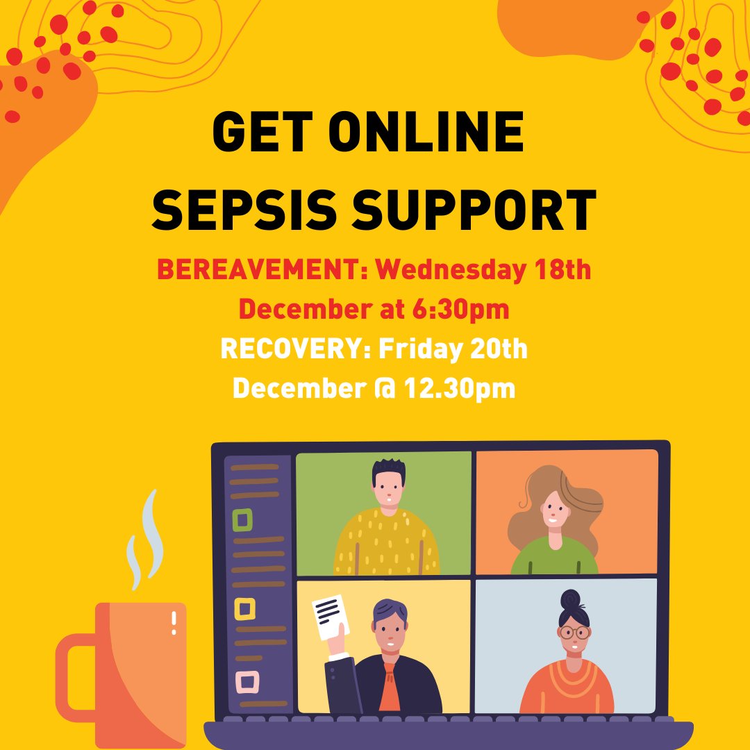 Facing life after sepsis? Make space for yourself this December. 

Join our final online support groups of the year for a calm space to reflect &amp; connect:
📅 Bereavement Group: Dec 18, 6:30pm: sepsistrust.org/events/online-…
📅 Recovery Group: Dec 20, 12:30pm: sepsistrust.org/events/online-…