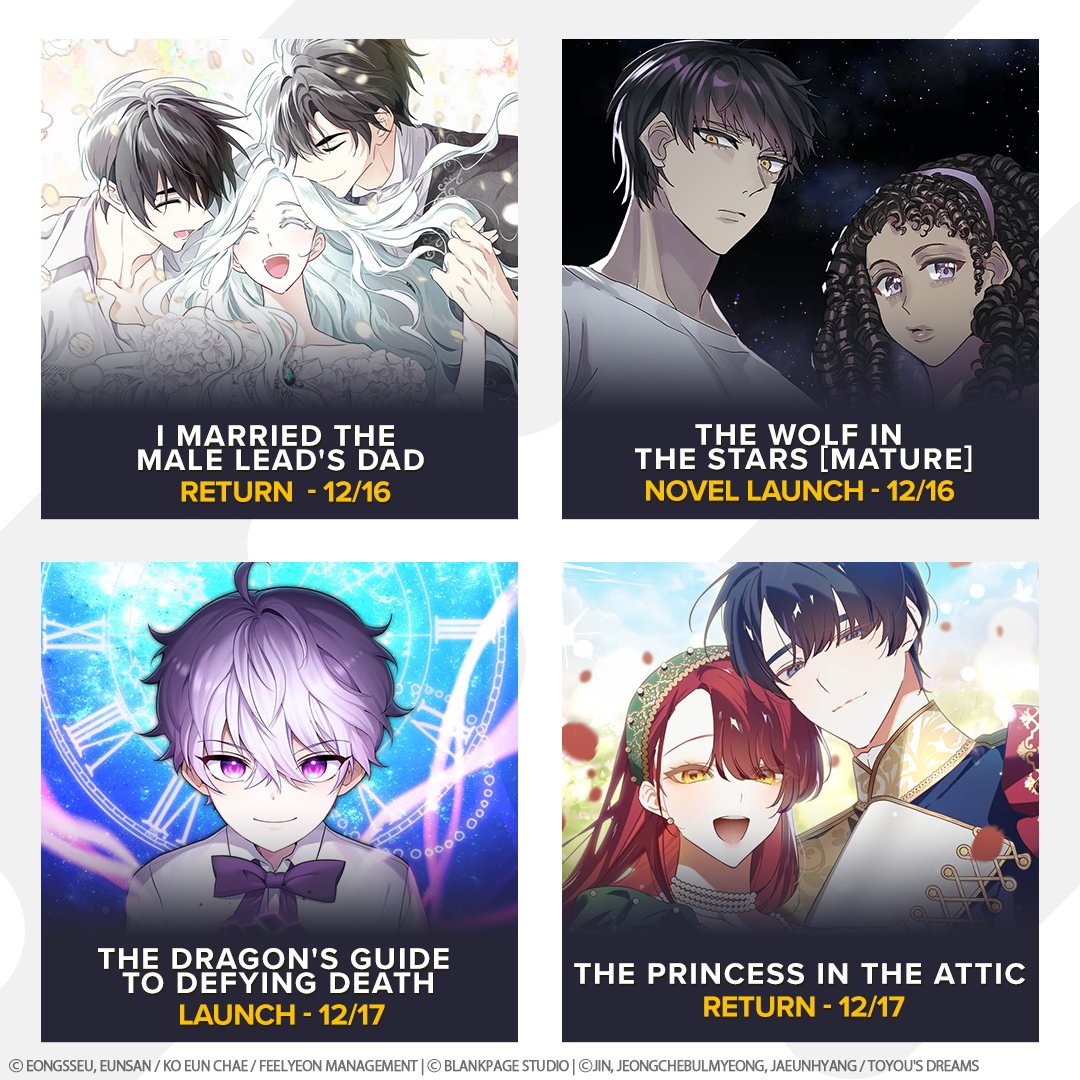 tapas_app's tweet photo. 📅 Ready for this week’s new releases? 🌟

Let us know which series you’re most excited to dive into! 👀👇

#manhwa #comic #manga #novels #TapasReleaseCalendar https://t.co/Nyf6v9xJjU