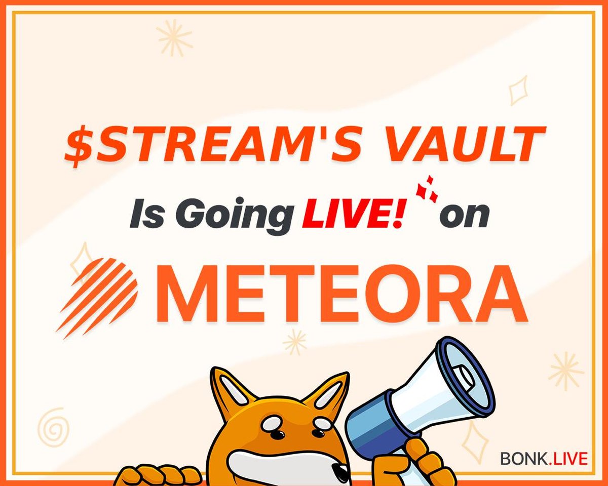 BONK.live (@livebonk) on Twitter photo .<a href="/StreamflowFDN/">Streamflow Foundation</a>'s $STREAM Alpha Vault goes live Today.
Here's everything u need to know.👇 .<a href="/StreamflowFDN/">Streamflow Foundation</a>'s $STREAM Alpha Vault goes live Today.
Here's everything u need to know.👇