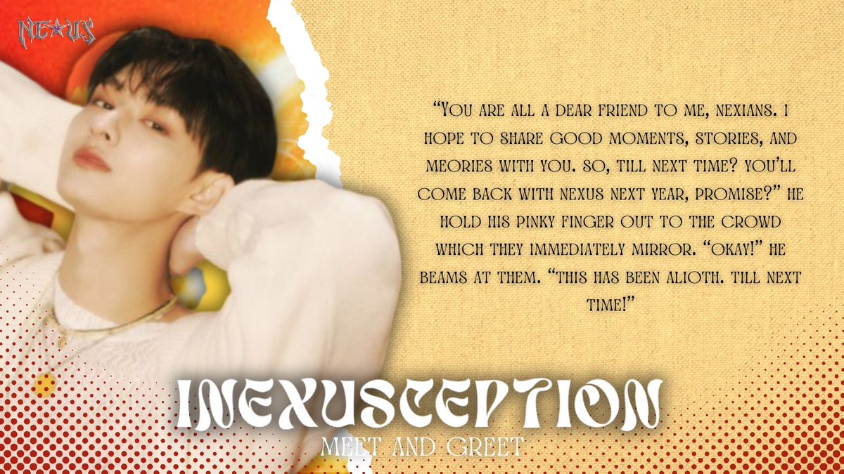 <a href="/_THEN3XUS/">𝐍𝐄✮𝐔𝐒</a> ⁣
⁣
⠀⠀⠀⠀⠀2024 ‘𝙄𝙉𝙀𝙓𝙐𝙎𝘾𝙀𝙋𝙏𝙄𝙊𝙉 𝙎𝙋𝙀𝘾𝙄𝘼𝙇 
⠀⠀⠀⠀    𝙁𝘼𝙉𝙈𝙀𝙀𝙏𝙄𝙉𝙂’ ★ #ALIOTH 
             
                   ᯓ THE  CLOSING  MENT .ᐟ
⁣
ㅤ