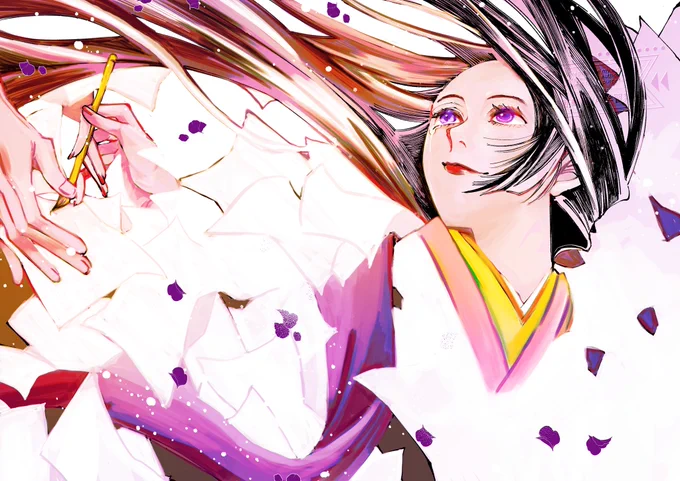 月の貴方へ #光る君絵1年間、素敵な物語でした。 