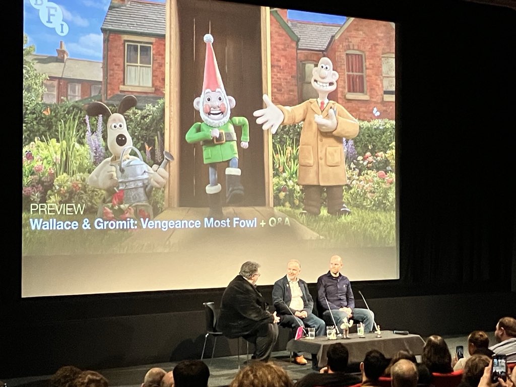 “Cape Fear with penguins” - Nick Park on his “Wallace &amp; Gromit: Vengeance Most Fowl” in the Q&amp;A after a preview at the BFI. The film is FANTASTIC!