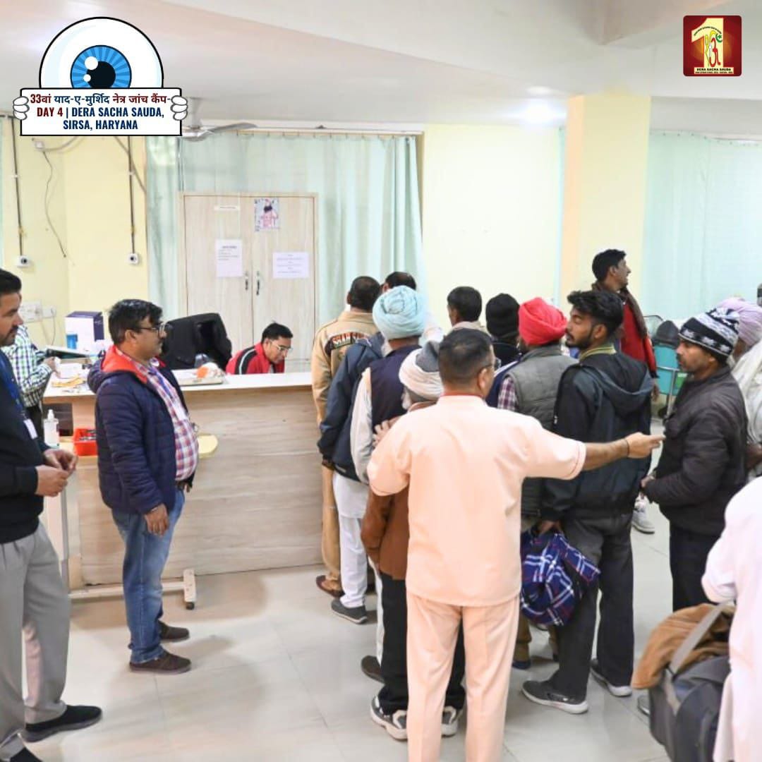 subhans01853087's tweet photo. Yaad-E-Murshid Free Eye Camp is going on in Dera Sacha Sauda in which super specialist doctors check the patients and perform eye surgeries free of cost and proper care of patients is taken afterward under  the guidance of Saint Dr MSG.
#4thDayOfMegaEyeCamp https://t.co/k74ymtcPXn