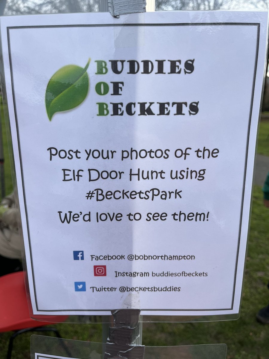 🚨 🧝🏽: Elf Alert 
Two hours left of the Beckets Park - elf door hunt!

LIVE - at #BecketsPark until 3pm today!  #northampton