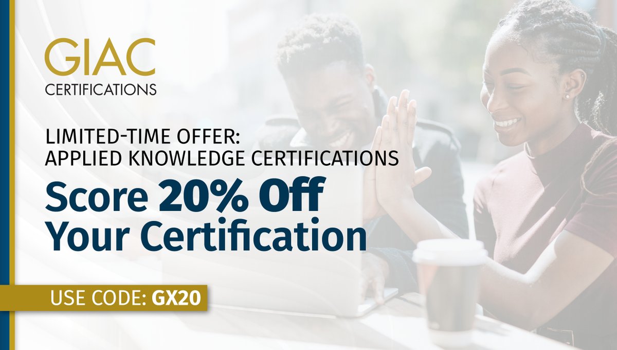 SANSInstitute's tweet image. #GIAC Applied Knowledge Certifications test your mettle by requiring you to synthesize skills and solve real challenges! Want to stand out? Take on the challenge! 

🔍 Learn more here and get 20% with the code GX20: giac.org/u/1yZo

#CertifyGIAC #AppliedKnowledge