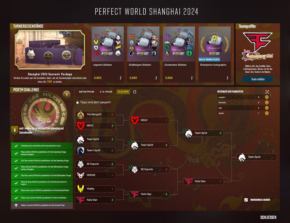 silveR_cs_go's tweet image. The best possible Gold Coin 🙃

#ShanghaiMajor2024