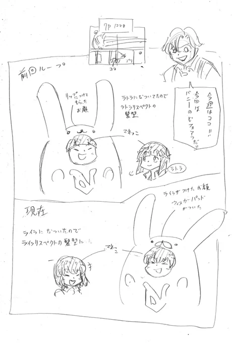 ▓今週のモザイク答え合わせ▓
皆様、お待たせしました‼️
#アンデラ 戸塚先生描き下ろしおまけ漫画到着💨

今週はバニーのビフォアフなのら🐰
ライラねーたま、ラトラねーたま、どっちも大好きなのら‼️

次号の #ジャンプ はもうすぐ0時に発売なのら‼️ 