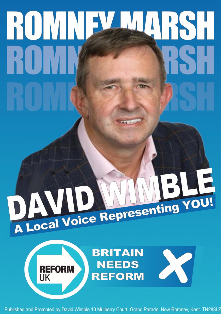therealdavidwi1's tweet image. So as a @reformparty_uk  district Cllr who is standing for Kent County Council I am trying to build my X profile
I have lots of face book followers
Perhaps if you back @reformparty_uk  you can follow me so we can spread the news about our campaigning please