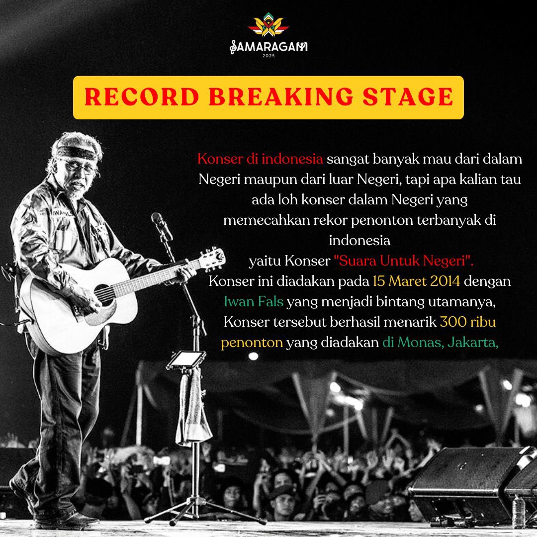 _samaragam's tweet photo. holaa samastaa!! 🙌🏻

kalian udah tau belum sih tentang fakta konser yang berhasil mencapai rekor penonton terbanyak?? 🤔🤔 

HMM.. kalau kalian ada di posisi ditengah penonton sebanyak itu bakal gimana nich?? spill jawaban kalian di kolom komentar yaa 😉 https://t.co/1XDB7k8XAv
