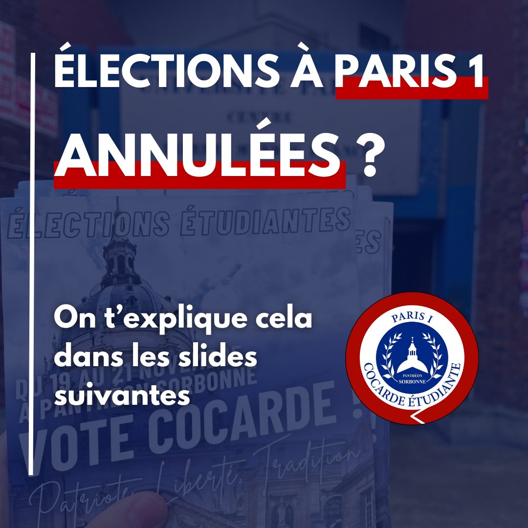 Cocarde_Sorbon's tweet photo. 🔴Annulation des élections, on vous explique tout. https://t.co/by2tVBBfb2