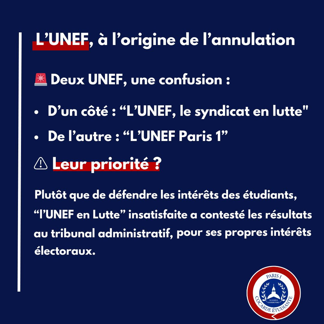 Cocarde_Sorbon's tweet photo. 🔴Annulation des élections, on vous explique tout. https://t.co/by2tVBBfb2